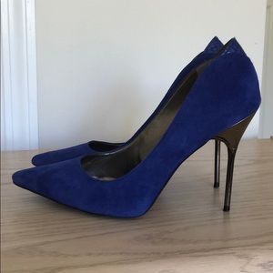 Sam Edelman blue suede pumps